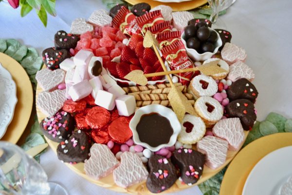 Valentine Dessert Board- Cakes and Candies lizbushong.com