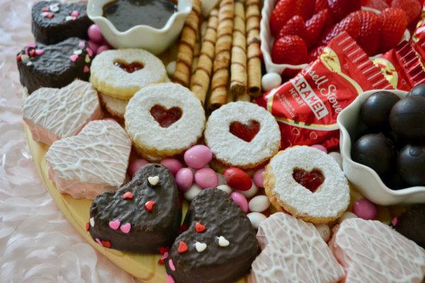 Valentines Day Dessert Board Cookies lizbushong.com