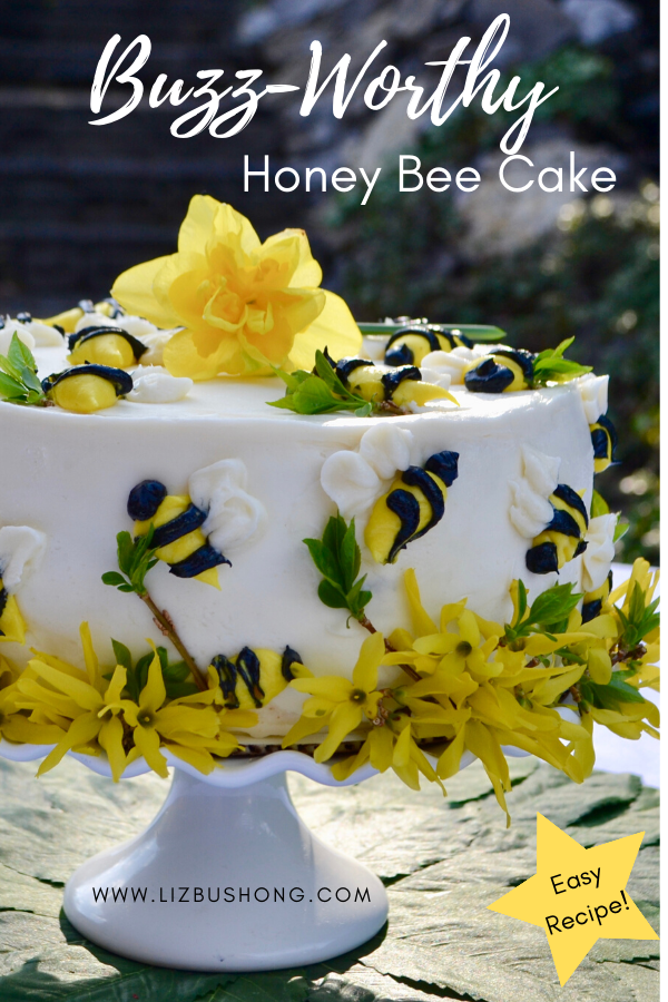 Honey Bee Cake with Sweet Whipped Cream Frosting - Liz Bushong