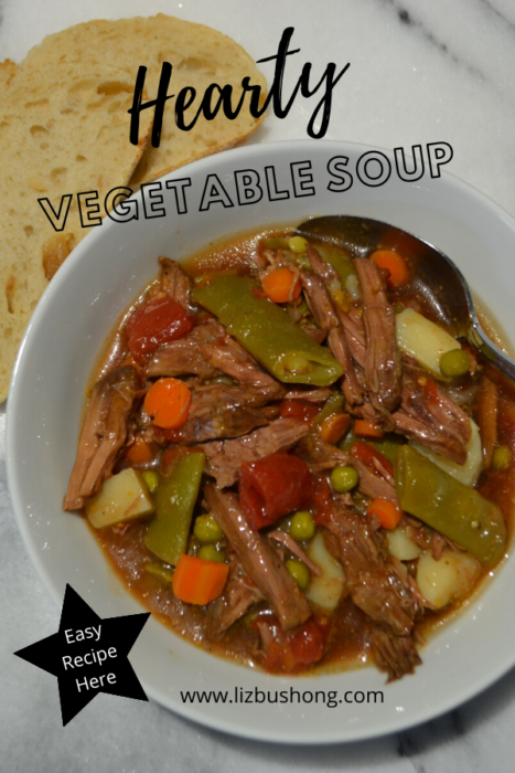 Hearty Beef and Vegetable Soup Recipe lizbushong.com