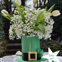 DIY How to Make St. Patricks Day Hat Centerpiece