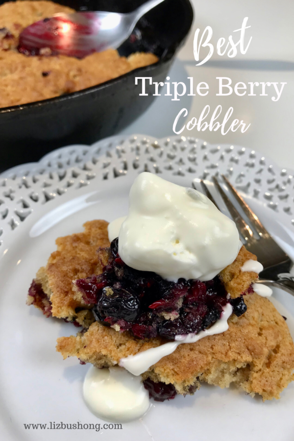 Best Triple Berry Skillet Cobbler Recipe Liz Bushong