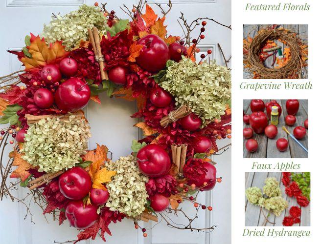 Beautiful Fall DIY Apple Cinnamon Wreath