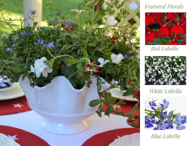Florals-stars stripes centerpiece lizbushong.com