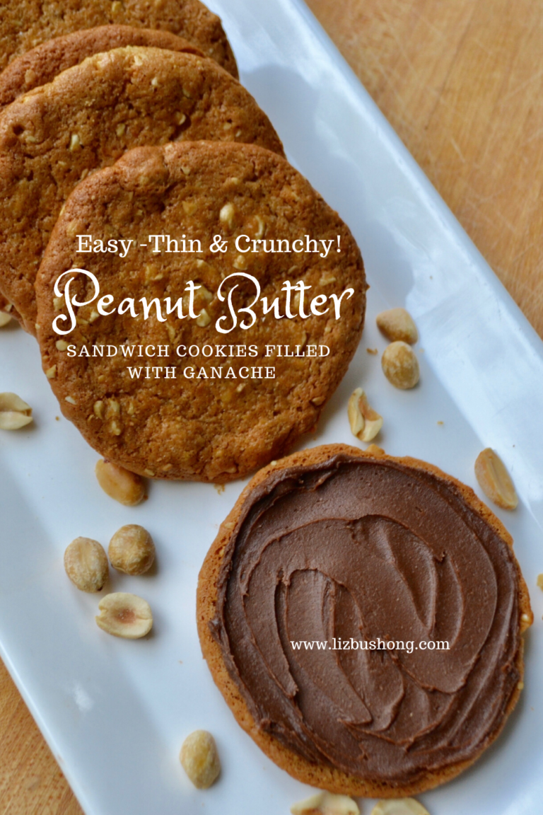Easy Peanut Butter Sandwich Cookies with Ganache