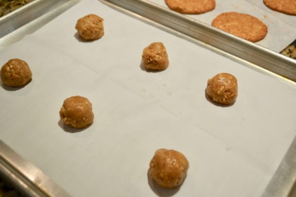 Peanut Butter Sandwich cookies before baking lizbushong.com