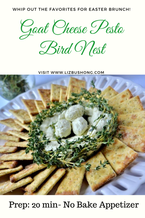 Pesto Goat Cheese Appetizer/4 easy recipes for Easter lizbushong.com