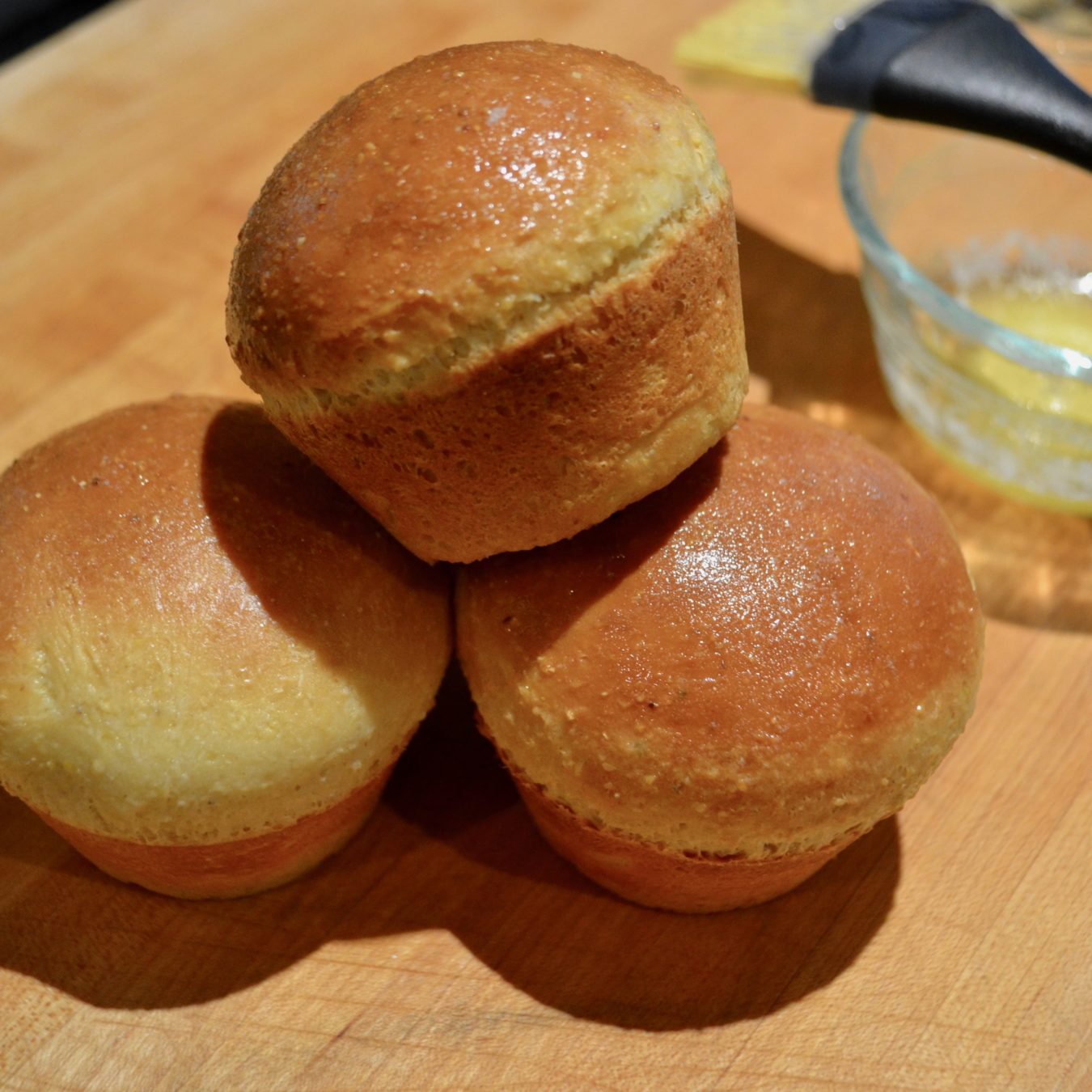 Cornmeal Muffin Pan Dinner Rolls Liz Bushong