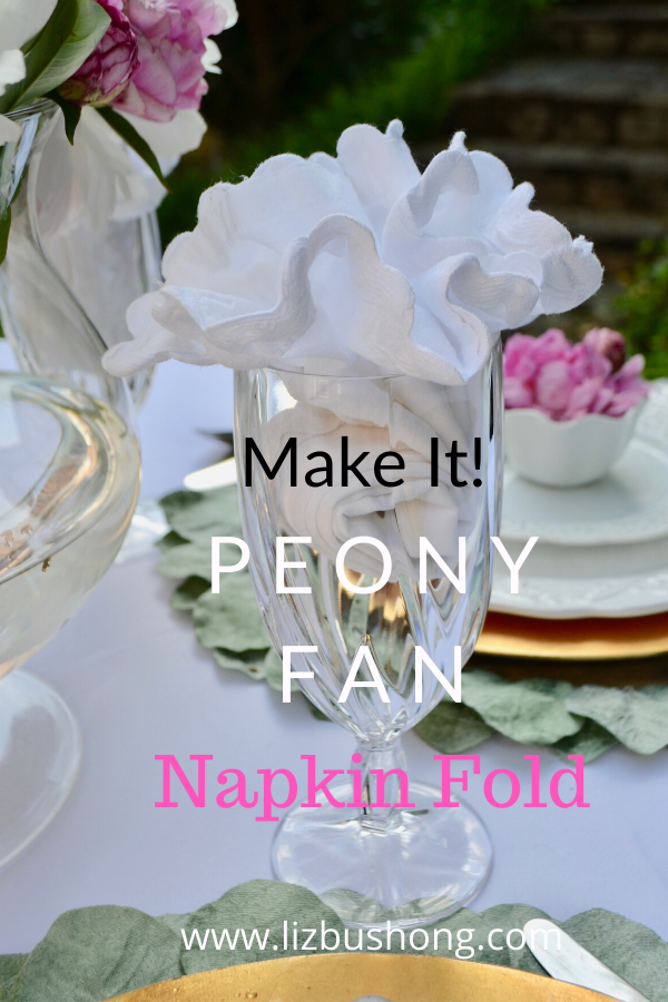 How to make a pretty peony napkin fold lizbushong.com
