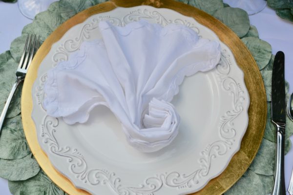 Rolling Peony Napkin Fold lizbushong.com