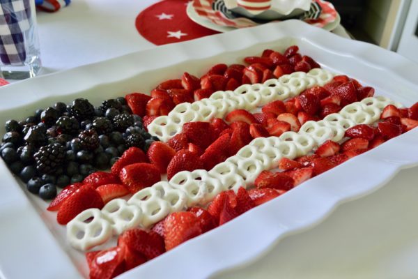 Berry Good Flag Appetizer for 4th of July lizbushong.com