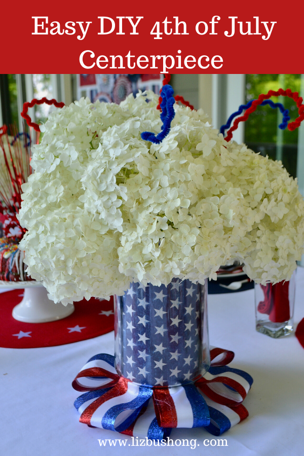 Best 4th of July Tablesetting Ideas Flower Vase Centerpiece lizbushong.com