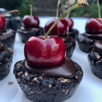 Cherry Brownie Tarts No Bake Gluten Free lizbushong.com