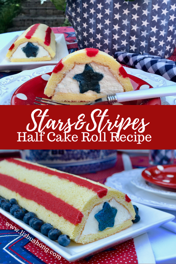 How to Make Patriotic Half Cake Roll lizbushong.com