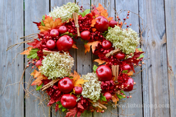 Fall Apple Wreath lizbushong.com