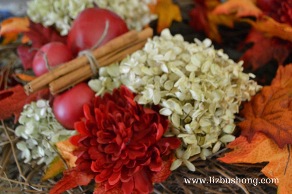 Fall Apple Wreath Close up lizbushong.com