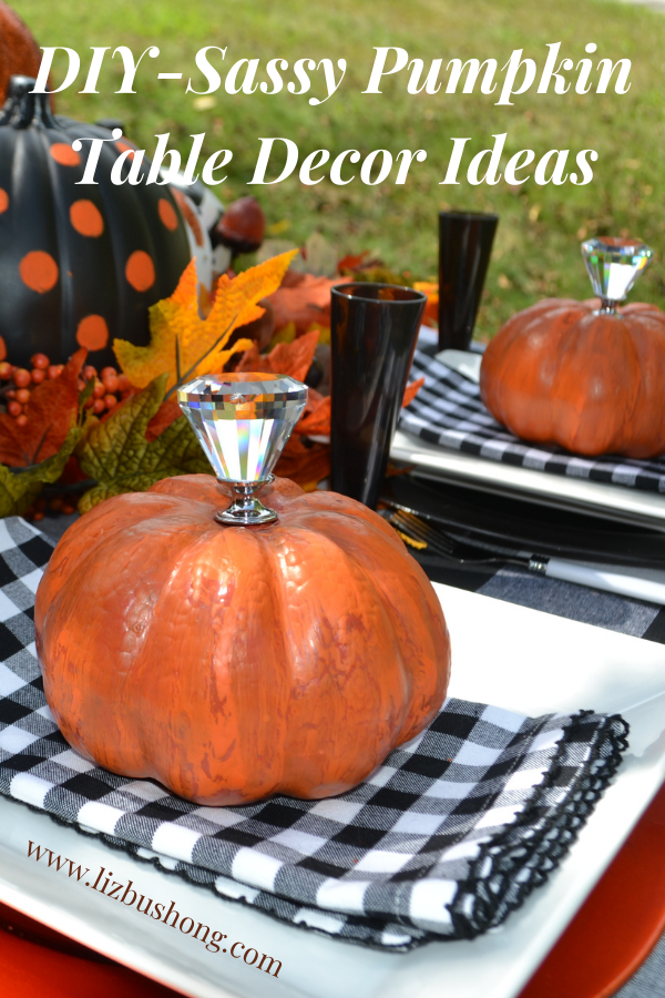 How to make painted pumpkins with diamond stem lizbushong.com