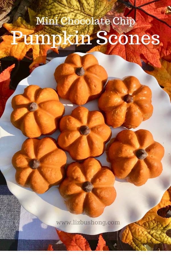 Mini Chocolate Chip Pumpkin Scones lizbushong.com