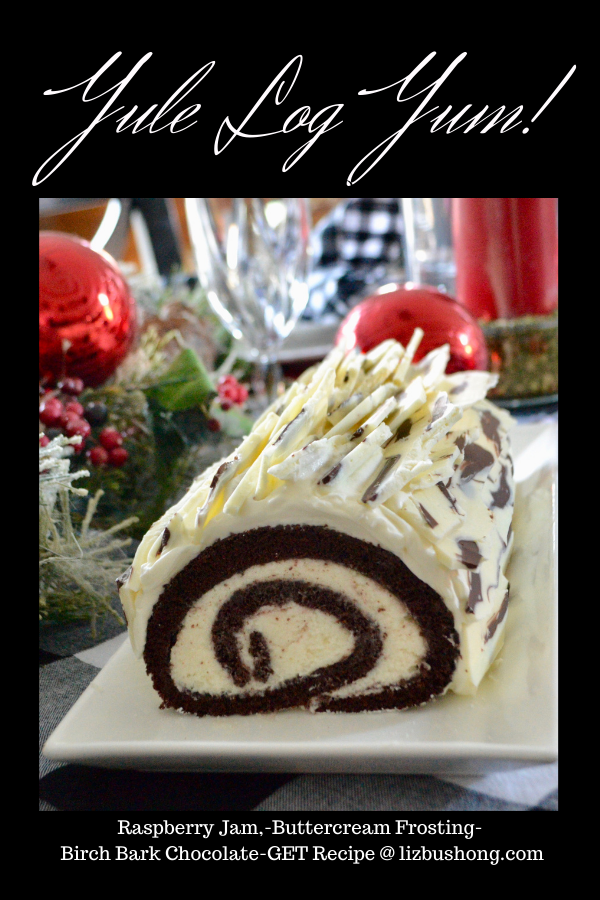 White Birch Yule Log Cake - Sprinkle Bakes