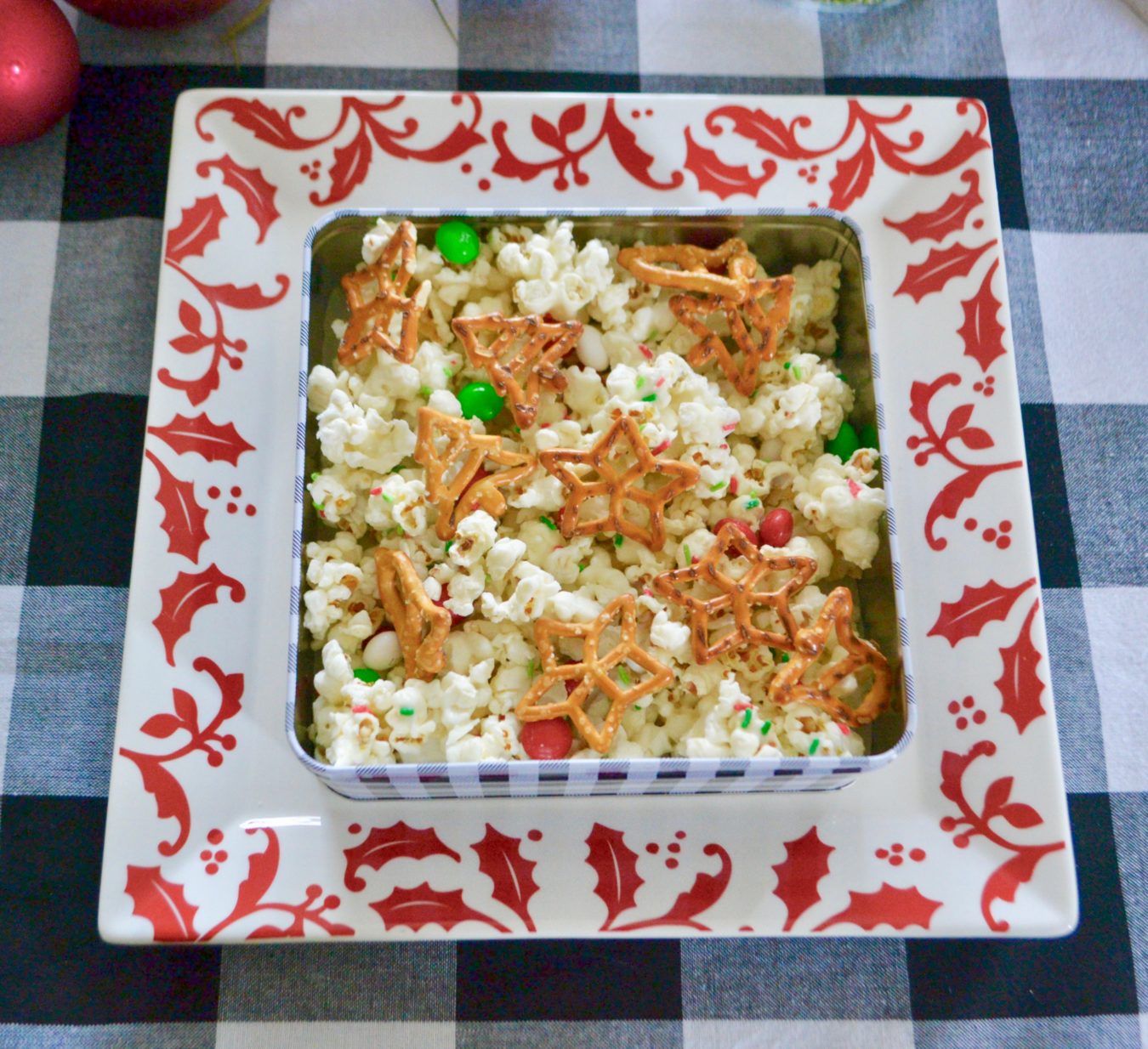 Christmas White Chocolate Popcorn Pretzel Candy Mix Liz Bushong