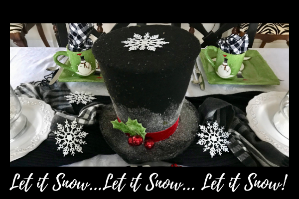 Snowman & Snowflakes Table-scape Idea