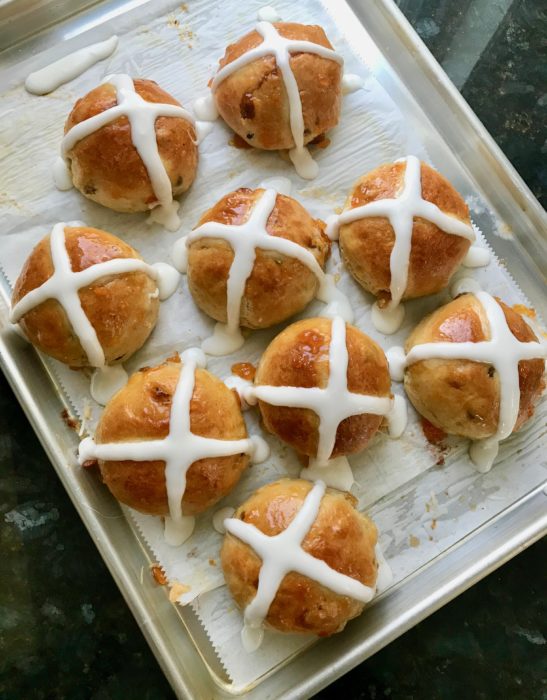 Making Hot Cross Buns lizbushong.com