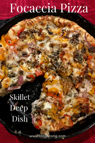 One Hour Deep Dish Focaccia Pizza - Liz Bushong