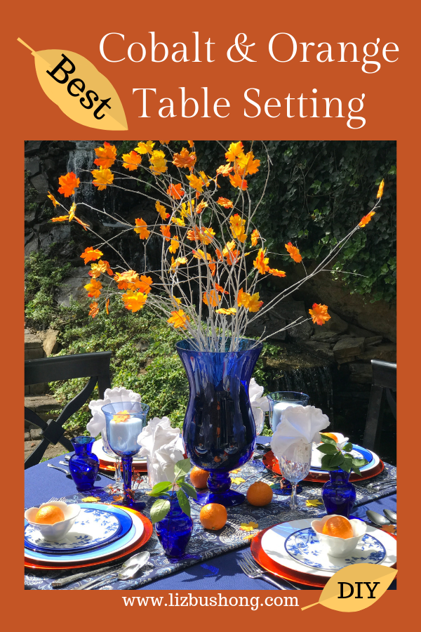 How to Set Cobalt Blue and orange Table lizbushong.com