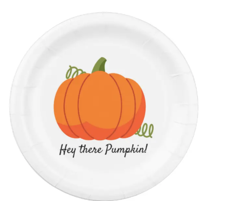 Product hey there pumpkin paper plates lizbushong.com