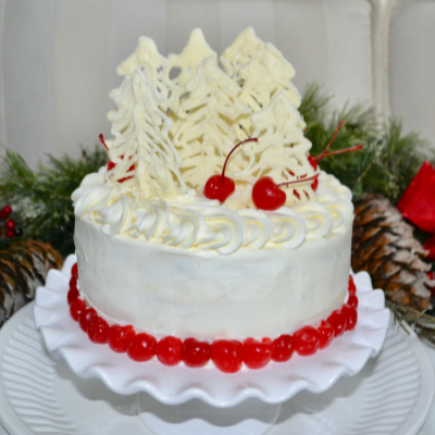 Christmas Chocolate Cherry Forest Cake