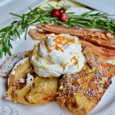 Apple Challah French Toast Board
