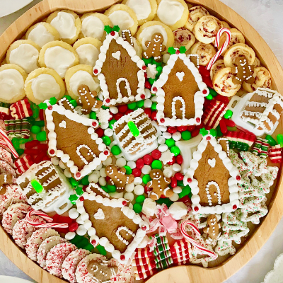 Gingerbread House Cookie and Candy Board