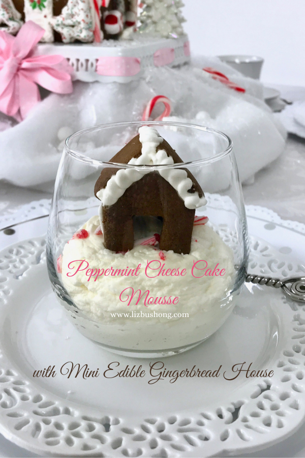 Peppermint Mousse Gingerbread House Mini Desserts 