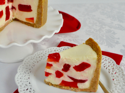 How to make Cherry Jellied Cheesecake lizbushong.com -thumbnail