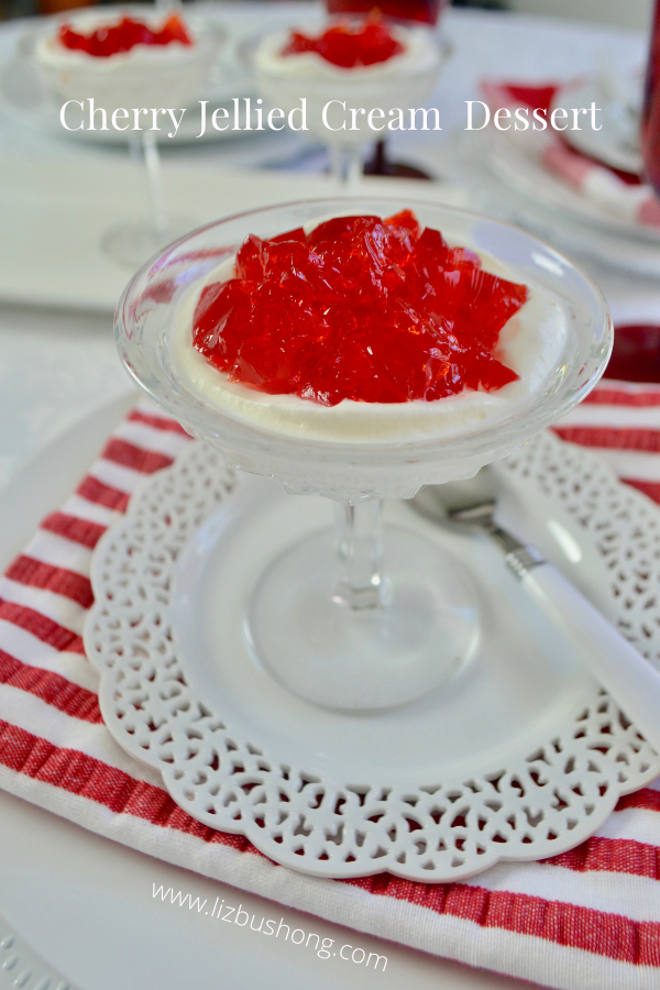 How to make Cherry Jellied Cream Dessert lizbushong.com