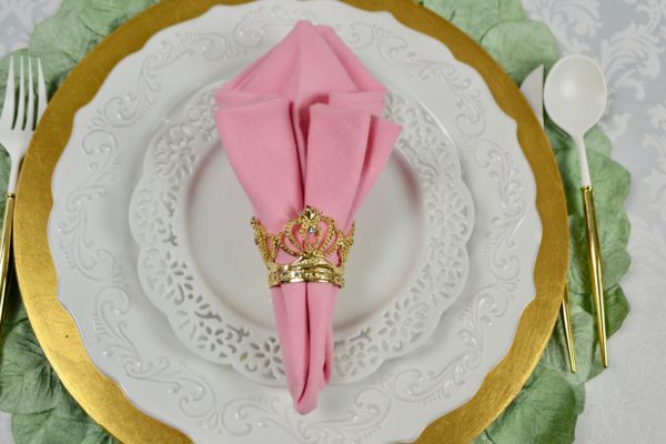Napkin fold with crown napkin rings lizbushong.com
