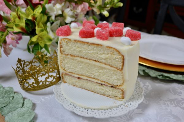 Crowning Cake Vanilla almond recipe lizbushong.com
