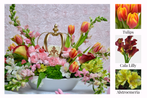 Floral Tutorial King of Crown Arrangement lizbushong.com
