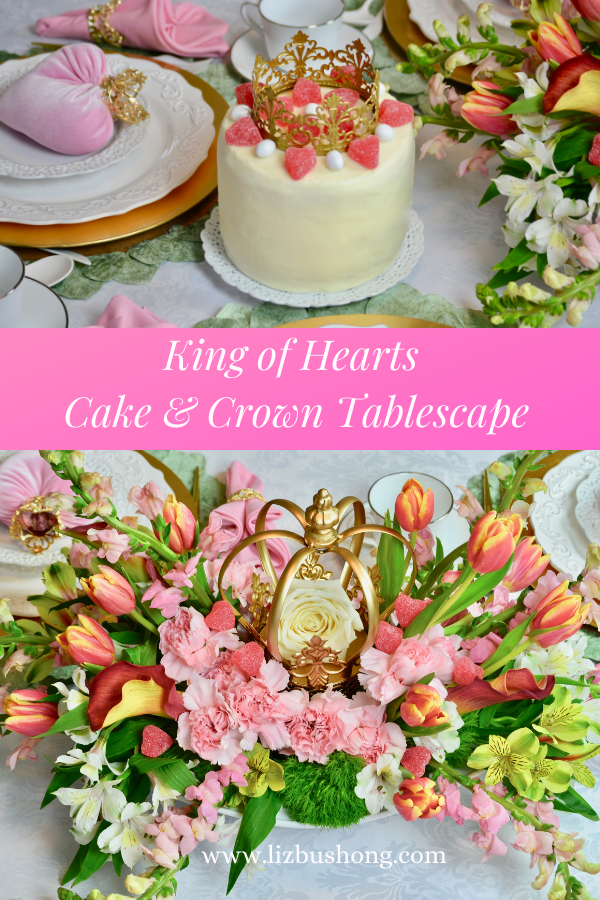 Queen/King of hearts tablescape lizbushong.com