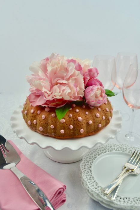 Strawberry Coconut Hobnail bundt cake recipe lizbushong.com