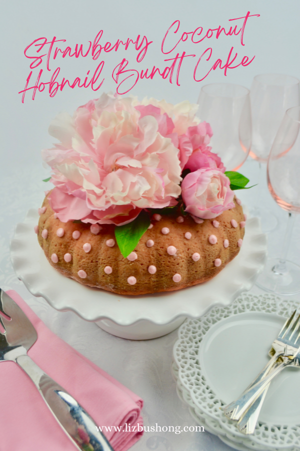 how to make a strawberry coconut hobnail bundt cake lizbushong.com