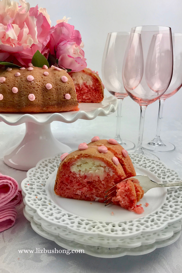 how to make a strawberry coconut hobnail bundt cake lizbushong.com