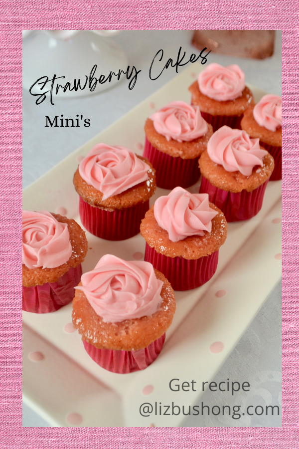 Valentine Strawberry mini cakes lizbushong.com
