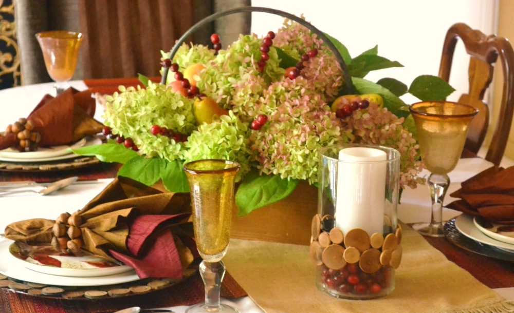 How to create a hydrangea cranberry woodsy tablescape lizbushong.com