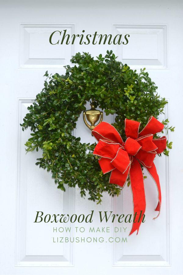 Florals- How to make Boxwood Wreath lizbushong.com