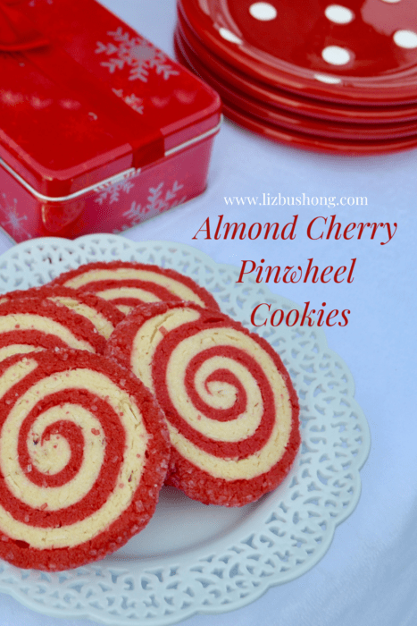 How to make Almond Cherry Pinwheel Cookies lizbushong.com