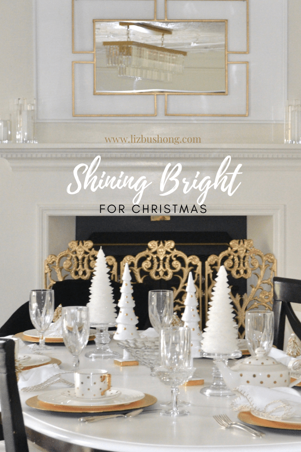 Gold & White diningroom shining bright lizbushong.com