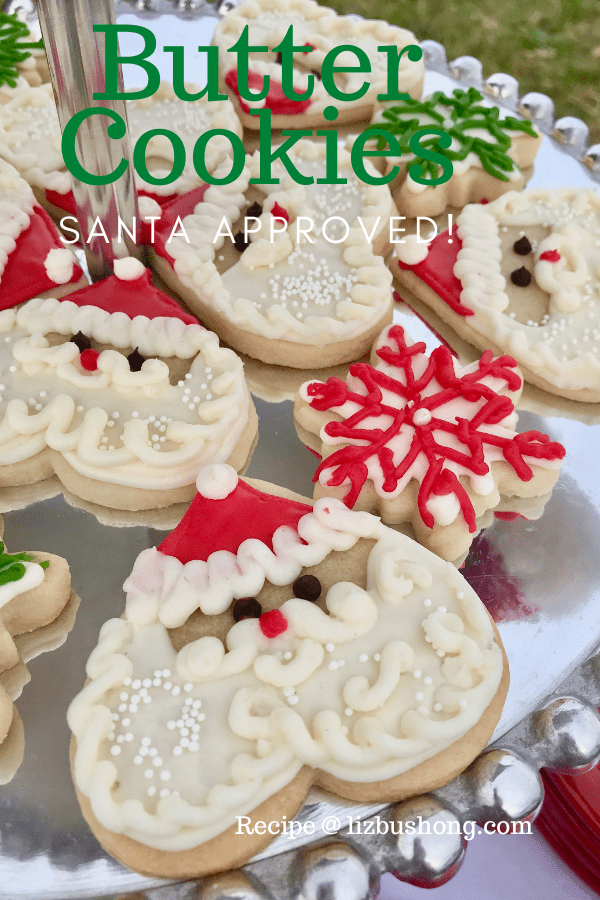 Christmas Santa Butter Cookies lizbushong.com