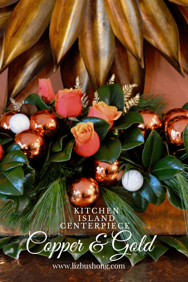 Christmas copper kitchen island centerpiece lizbushong.com