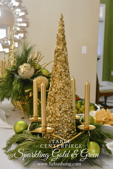 Christmas Gold & Copper Table Centerpieces - Liz Bushong